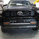 4Runner Light Bars installed on front bumper of black 2025 Toyota 4Runner with dual 11in PRO LED light bars