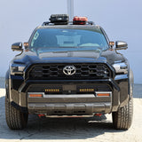4Runner Light Bars installed on 2025 Toyota 4Runner with slim 11in white LED light bars mounted in front bumper