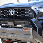 4Runner Light Bars 11in slim white LED kit installed on 2025 Toyota 4Runner front bumper grille