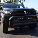 4Runner Light Bars installed on black 2025 Toyota 4Runner front bumper with dual 11in PRO LED light bars
