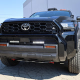 4Runner Light Bars installed on black 2025 Toyota 4Runner front bumper with dual 11in slim LED light bars