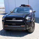 4Runner Ditch lights on black 2025 Toyota 4Runner with dual color amber DRL ditch lighting upgrade