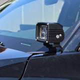 4Runner Ditch lights dual color LED ditch light mounted on 2025 Toyota 4Runner hood for added off-road visibility