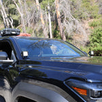 4Runner Ditch lights installed on 2025 Toyota 4Runner, dual color LED ditch lighting for off-road visibility in the mountains
