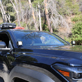 4Runner Ditch lights installed on 2025 Toyota 4Runner, dual color LED ditch lighting for off-road visibility in the mountains