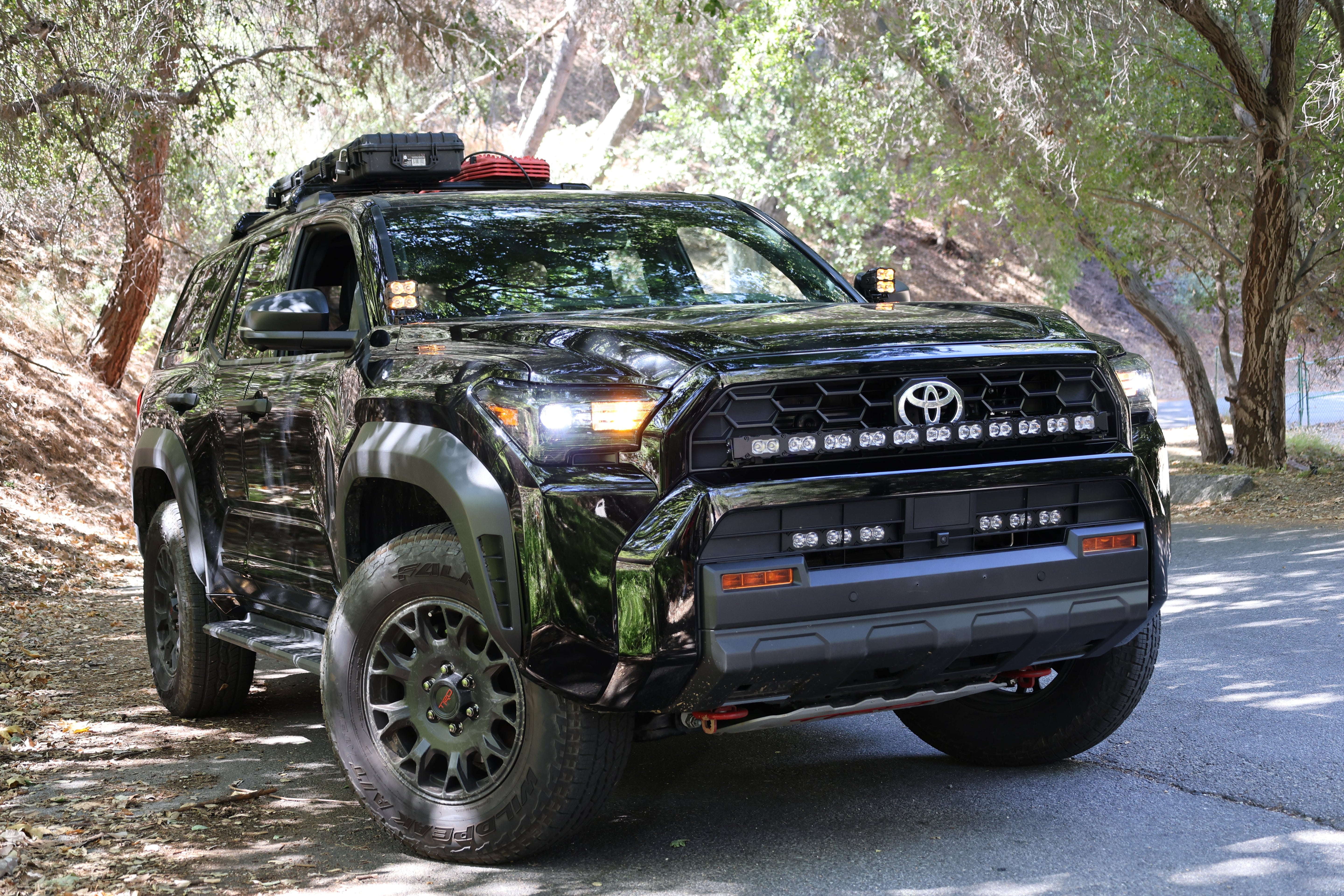 4Runner Light Bar on 2025 Toyota 4Runner PRO curved LED grille light bar for TRD off-road models