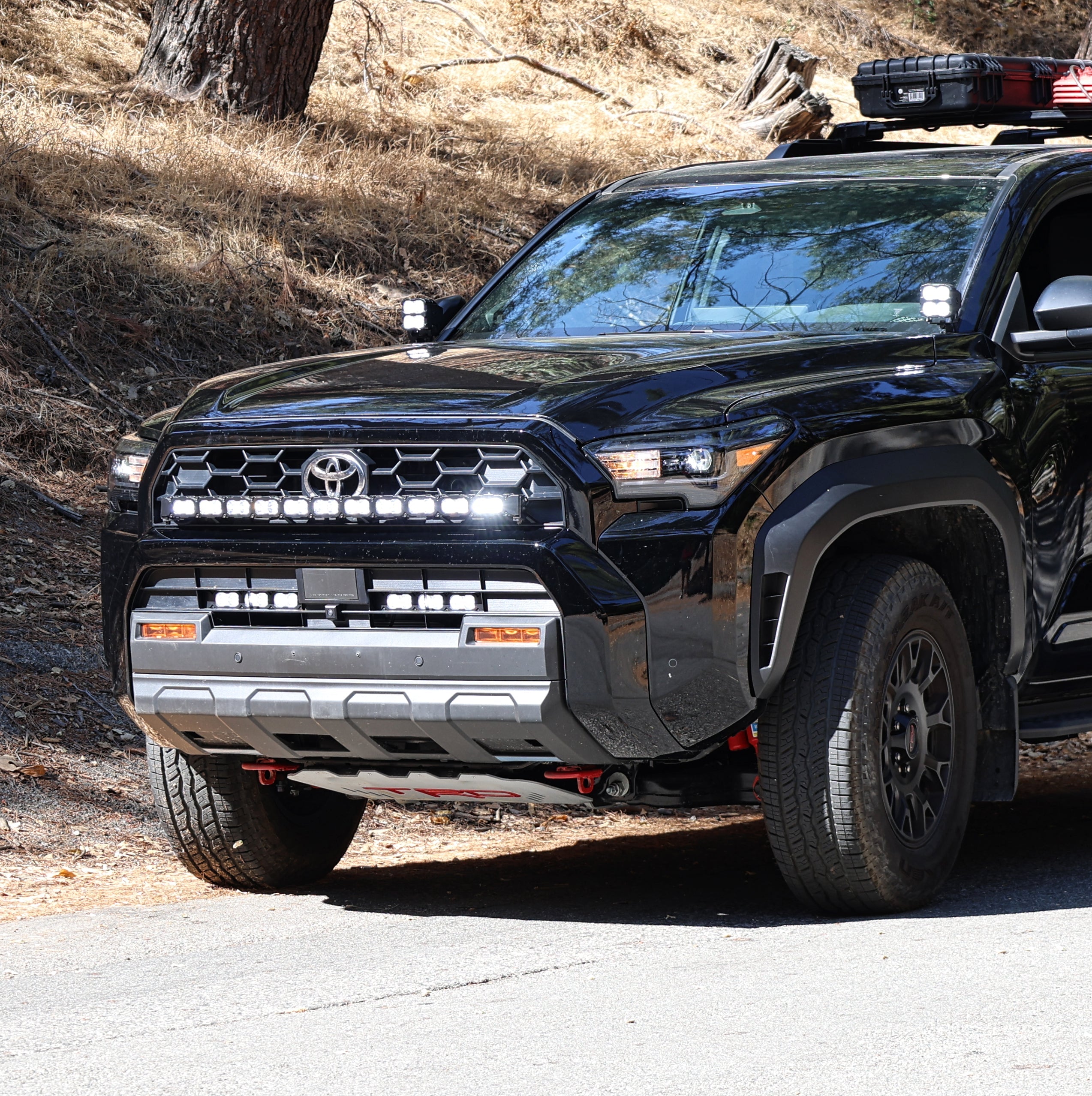 4Runner Light Bar PRO 40in curved LED grille light bar on black 2025 Toyota 4Runner off-road SUV