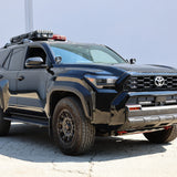 4Runner Light Bars installed on black 2025 Toyota 4Runner with slim 11in LED grille light bars shown from front side view