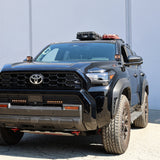 4Runner Light Bars installed on black 2025 Toyota 4Runner with dual 11in slim LED light bars on front bumper