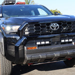 4Runner Light Bars installed on black 2025 Toyota 4Runner front bumper showing 11in PRO lower grille LED light bars