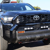 4Runner Light Bars installed on black 2025 Toyota 4Runner front bumper showing 11in PRO lower grille LED light bars