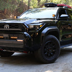 4Runner Light Bars installed on black 2025 Toyota 4Runner with dual 11in slim LED light bars on front bumper