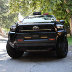 4Runner Light Bars installed on 2025 Toyota 4Runner with 11in slim LED light bars mounted in front bumper