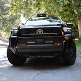 4Runner Light Bars installed on 2025 Toyota 4Runner with 11in slim LED light bars mounted in front bumper