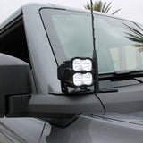 Ford Bronco Ditch Lights on 4x4: Dual Color white LED with amber DRL backglow for 2021-2026 Ford Broncos