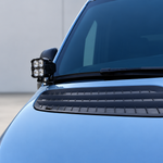 2019+ Mercedes Sprinter Ditch Lights PRO 40W pod mounted at the base of the side mirror, next to the hood vent
