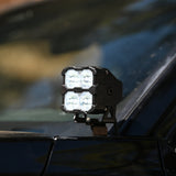 4Runner Ditch lights PRO dual-color LED ditch light mounted on 2025 Toyota 4Runner driver side mirror