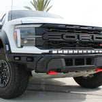 F150 Raptor Modular Bumper 40in Light Bar on Ford F-150 Raptor Gen 3 front view with aggressive grille and built-in LED bar