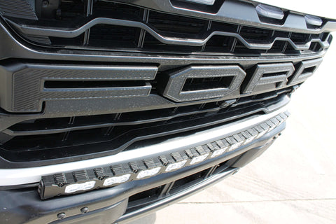 F150 Raptor Modular Bumper 40in Light Bar on Gen 3 Refresh Ford Raptor front grille