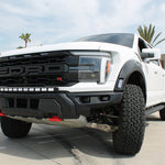 F150 Raptor Modular Bumper 40in Light Bar on 2024 Ford F-150 Raptor Gen 3 Refresh with Slim Built-In LED Bar, rugged off-road front fascia