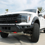 F150 Raptor Modular Bumper 40in Light Bar on 2024 Ford F-150 Raptor Gen 3 Refresh with Slim Built-In LED Bar, rugged off-road front fascia