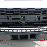 F150 Raptor Modular Bumper 40in Light Bar - PRO on Gen 3 Refresh Front Grille with Ford lettering and slim built-in LED light bar