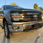 2024+ Ford F150 LightBar image of a Ford F-150 with a front grille and light bar, no cutting or drilling, bolt-on install for 2024-2026 Ford F150, grille removal required