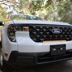 ford maverick light bar 23in on 2025 Ford Maverick front grille, slim curved LED light bar installed with bolt-on brackets
