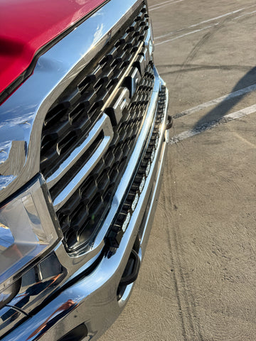 top of bumper with led light bar on the ram heavy duty 