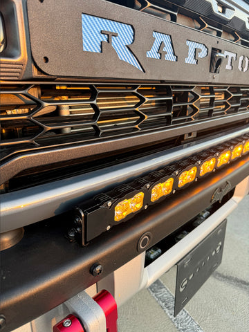 ford  bronco raptor bumper and grille with led light bar amber