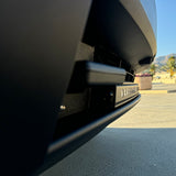 tesla cybertruck curved LED light bar close to the bumper m&r automotive