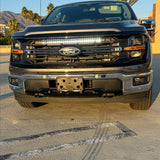 2024+ Ford F150 LightBar 30in installed on Ford F150 with grille removed — 2024+ Ford F150 LightBar