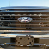 2024+ Ford F150 LightBar front view on grille-less setup ensuring factory openings fitment