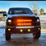 2024+ Ford F150 30in LED light bar product graphic with beam detail