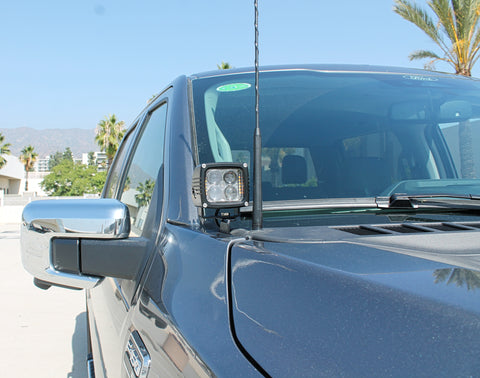 grey 2024 ford f150 hood mount ditch lights 