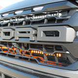 2024+ Ford Raptor grille lightbars Gen 3 Refresh Dual 40s Slim - focus on 2024+ Ford Raptor grille lightbars