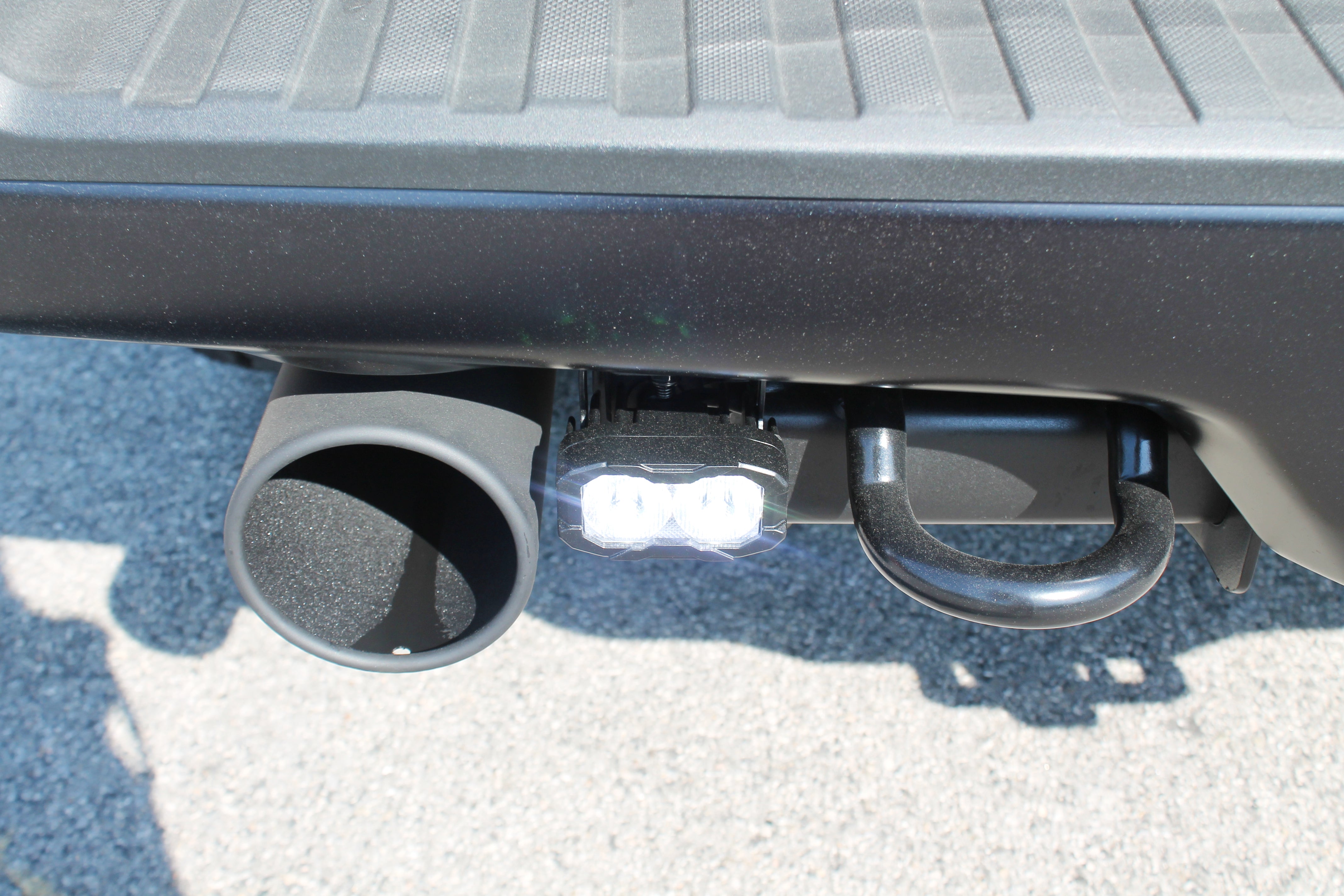 Ford Raptor Gen 3 reverse kit Ford Raptor Gen 3 reverse kit for 2024+ Refresh image showing exhaust and hitch area
