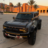 Ford Bronco 40in Roof Light Bar - rugged off-road upgrade for 2021-2026 Ford Bronco, curved LED bar, slim roof fit, black powder-coated brackets