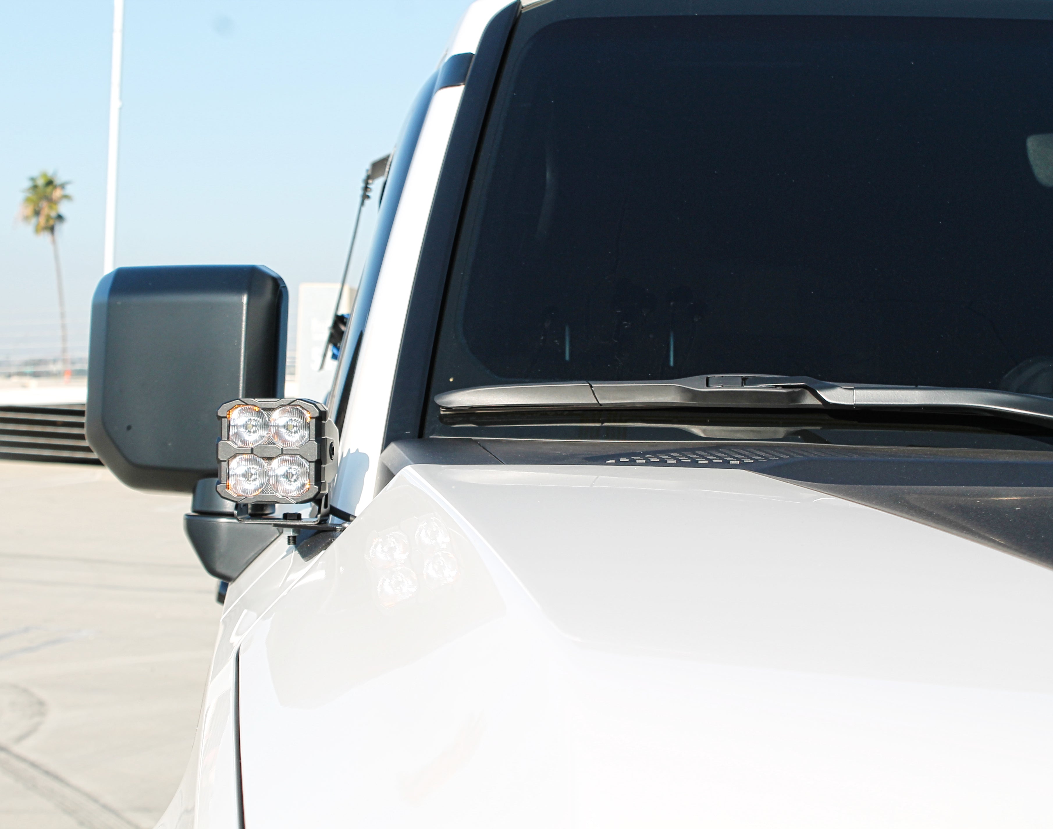 Land Cruiser ditch lights PRO for 2024+ on 2024-2026 Toyota Land Cruiser, dual color white LED with amber DRL backglow