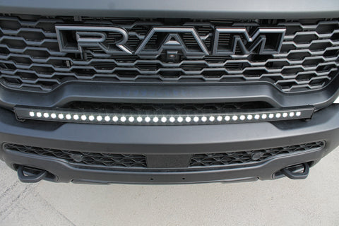 top view white light bar on top of bumper on ram 1500 rho