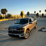 2024+ Ford F150 LightBar product image: Ford F-150 pickup with bolt-on light bar kit, grille removed for install, 2024+ Ford F150 LightBar