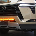 Lexus GX550 lightbar front view - 30in Slim installation behind lower grille, 2024+ models