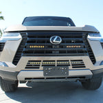 Lexus GX550 lightbar on 2024+ model, 30in slim light bar installed behind lower grille (front view)
