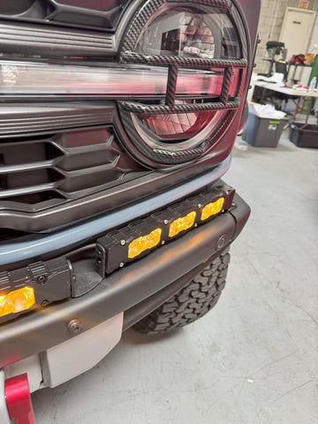 ford bronco raptor bumper light bar amber day time running lights