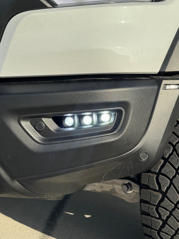 ram rho upclose dual function fog light kit by m&r automotive