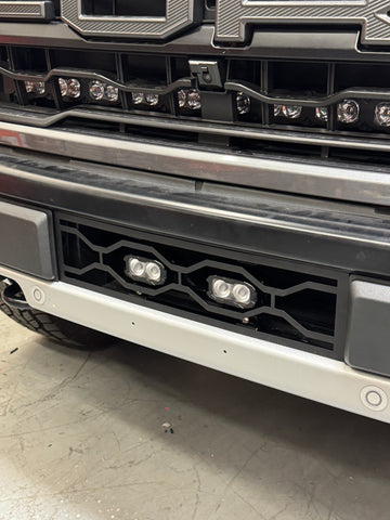 front grille of ford raptor gen 3 refresh if guard grille and light pods 