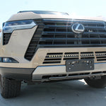 Lexus GX550 lightbar on 2024+ model with front view showing slim 30in light bar behind grille