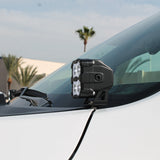 RAM RHO Ditch Lights on 2025 RAM 1500 with dual color white and amber DRL backglow