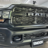 2019-2024 RAM 2500/3500 30in LED light bar product graphic with beam detail