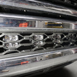 RAM 2500 lightbar Bumper Light kit installed with LED lower grille light pods on 2019-2024 RAM 2500 HD truck front bumper